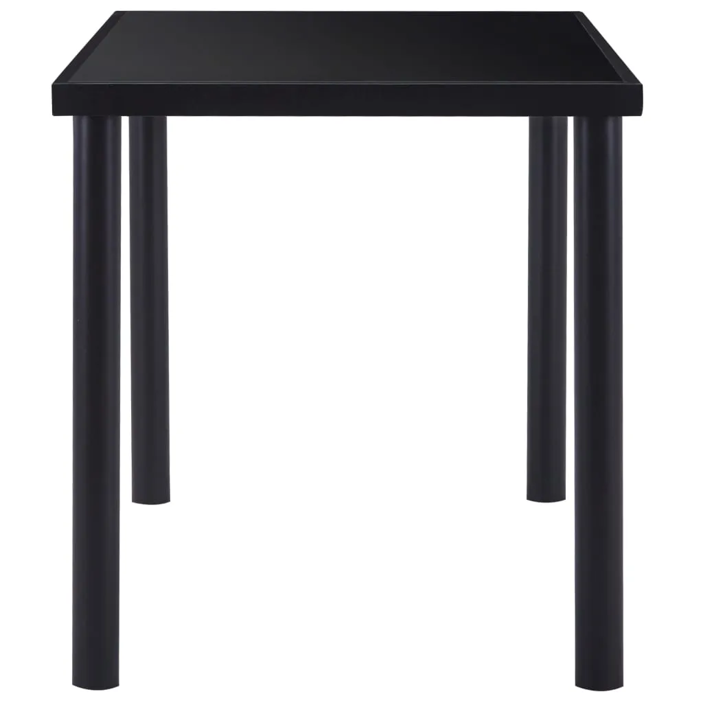 Set mobilier de bucătărie, 7 piese, negru, piele ecologică - imagine 4