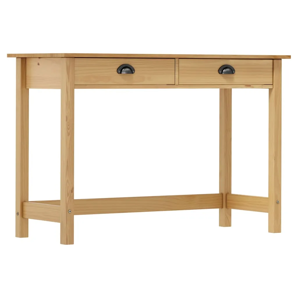 Masă consolă Hill cu 2 sertare, 110x45x74 cm, lemn masiv pin