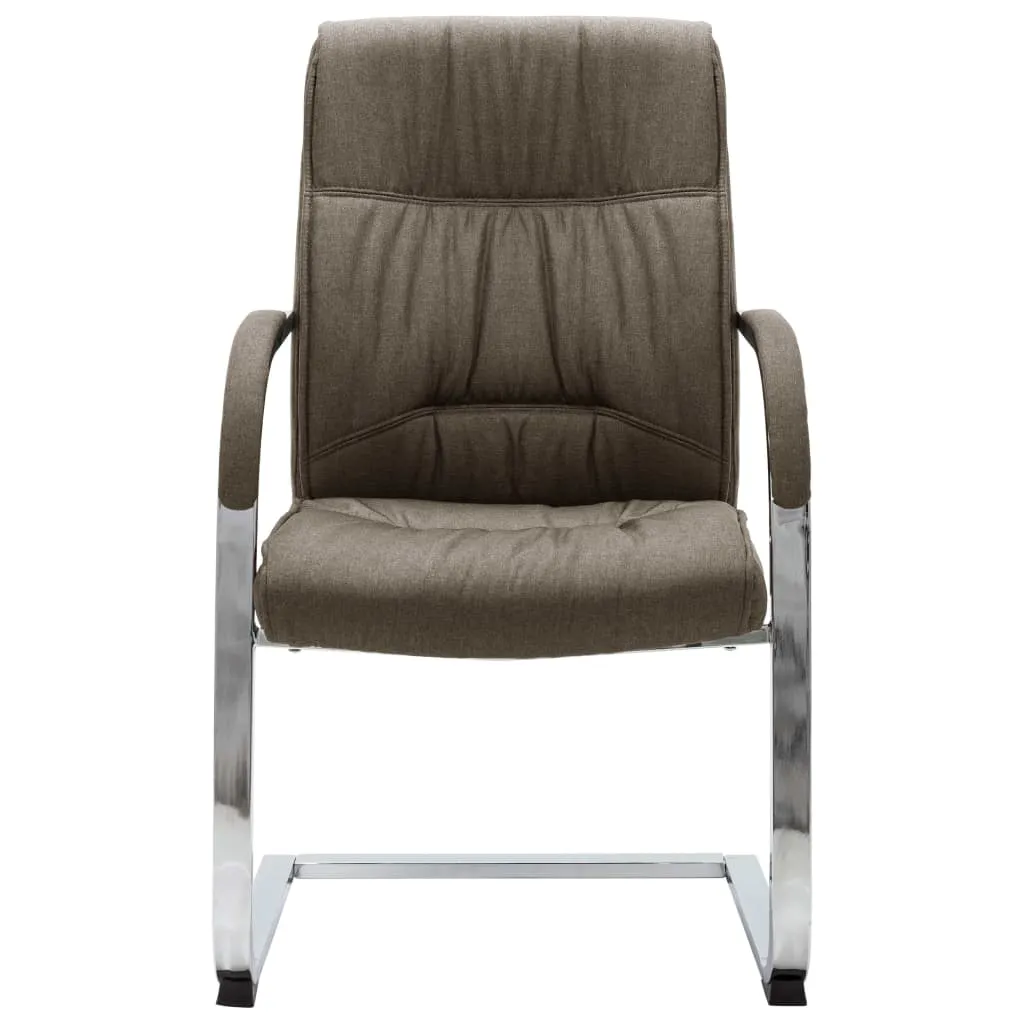 Scaun de birou consolă, gri taupe, material textil - imagine 2