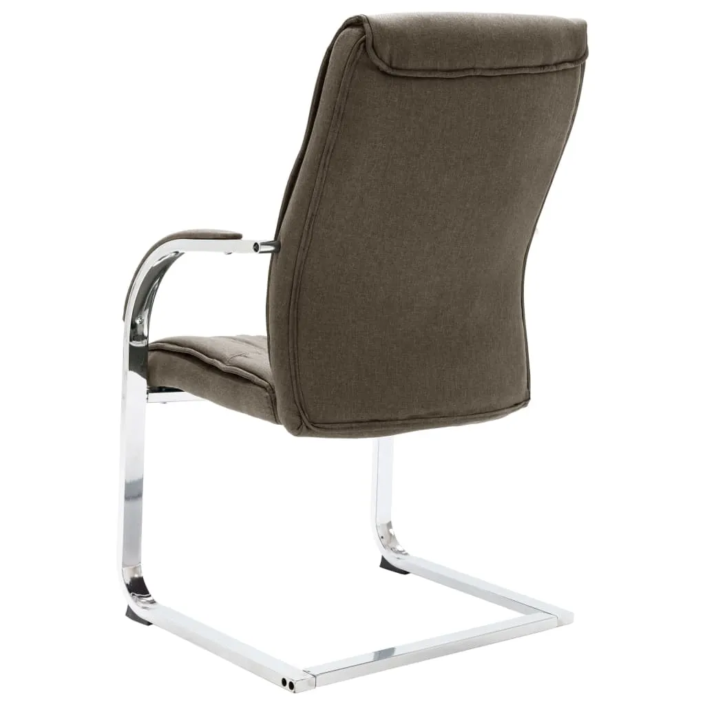 Scaun de birou consolă, gri taupe, material textil - imagine 4
