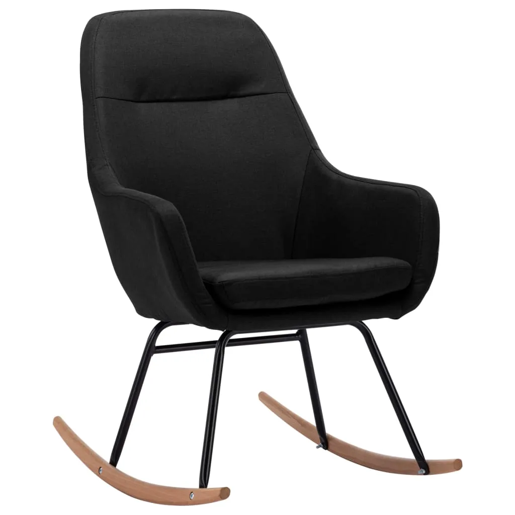 Scaun balansoar, negru, material textil - imagine 2