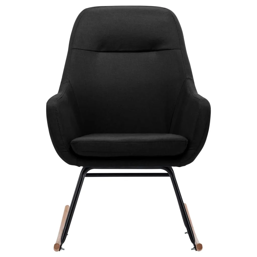 Scaun balansoar, negru, material textil - imagine 3