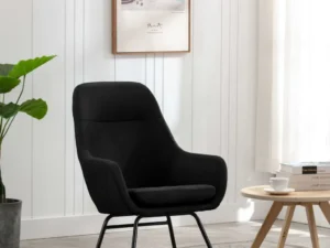 Scaun balansoar, negru, material textil