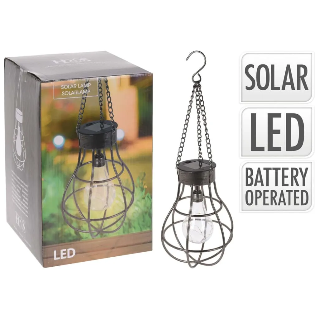 ProGarden Lampă cu bec solar, cu 10 LED-uri, metal - imagine 2