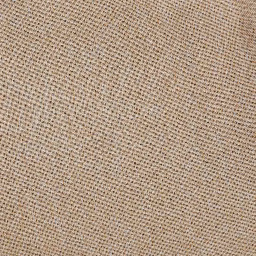 Draperii opace aspect in, cu ocheți, 2 buc., bej, 140 x 225 cm - imagine 4