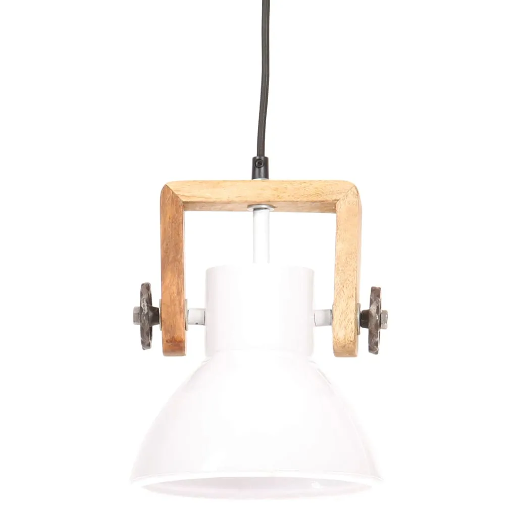 Lampă suspendată industrială, 25 W, alb, 19 cm, E27, rotund - imagine 3