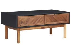 Măsuță de cafea, 90x50x40 cm, lemn masiv de acacia și MDF