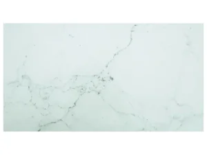 Blat masă alb 120x65cm 8mm sticlă securizată, design de marmură