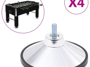 Picioare de masă de fotbal, 4 buc., crom