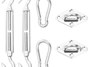 Kit accesorii de montaj parasolar, 6 piese, oțel inoxidabil