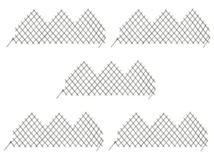 Garduri cu zăbrele de grădină, 5 buc.,170 x 75 cm, salcie