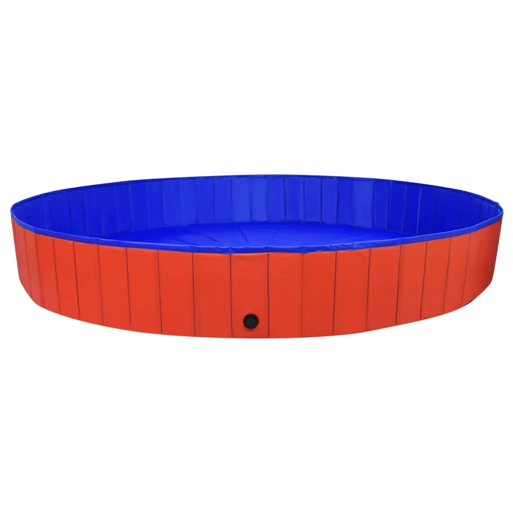 Piscină pentru câini pliabilă, roșu, 300 x 40 cm, PVC - imagine 2