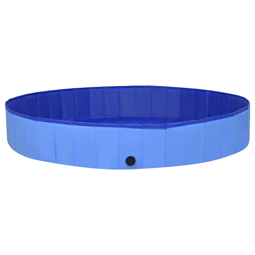 Piscină pentru câini pliabilă, albastru, 300 x 40 cm, PVC - imagine 2