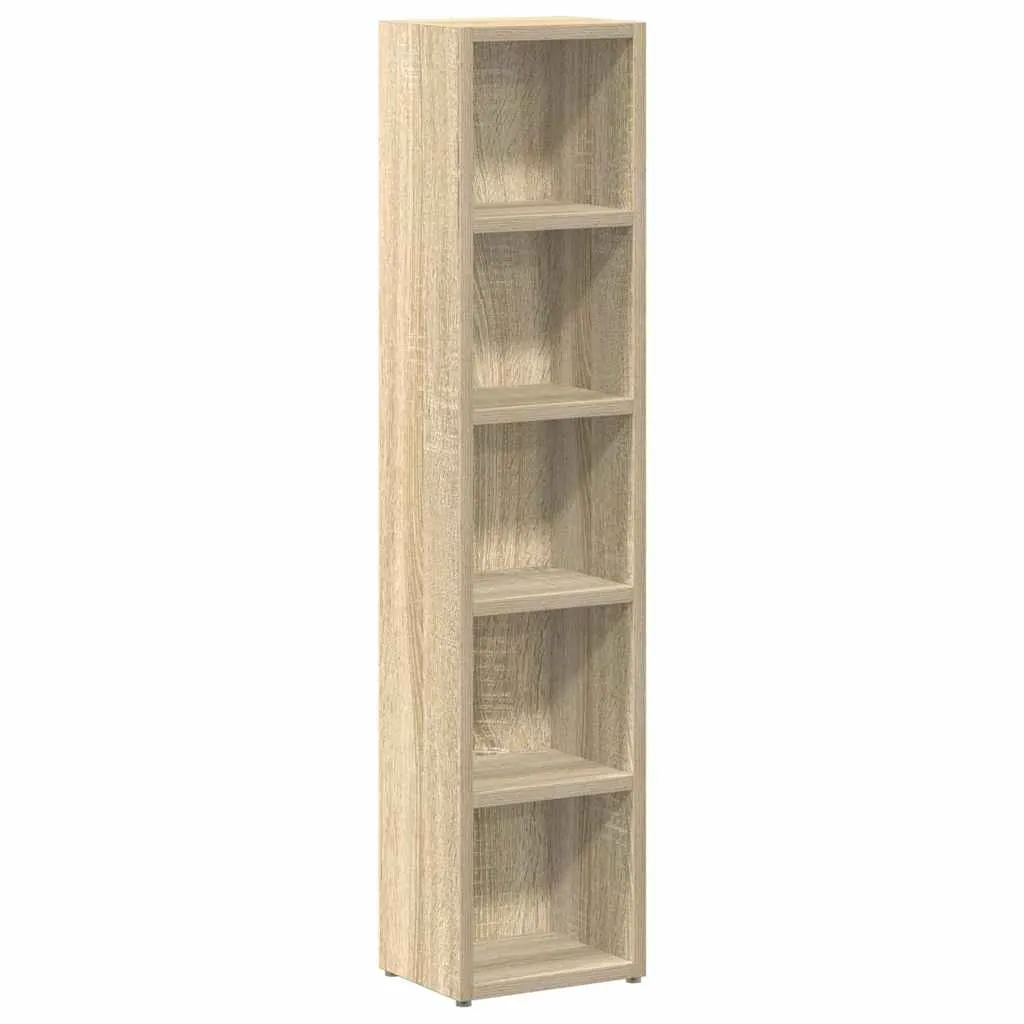 Dulapuri CD-uri, 2 buc., stejar Sonoma, 21x16x93,5 cm, PAL - imagine 4