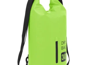 Rucsac impermeabil cu fermoar, verde, 30 L, PVC
