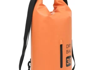 Rucsac impermeabil cu fermoar, portocaliu, 30 L, PVC