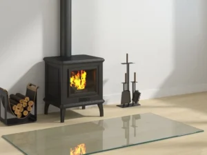 Placă de sticlă pentru șemineu, dreptunghiulară, 120x60 cm