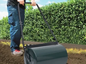 Tăvălug de gazon, verde și negru, 63 cm, 50 L