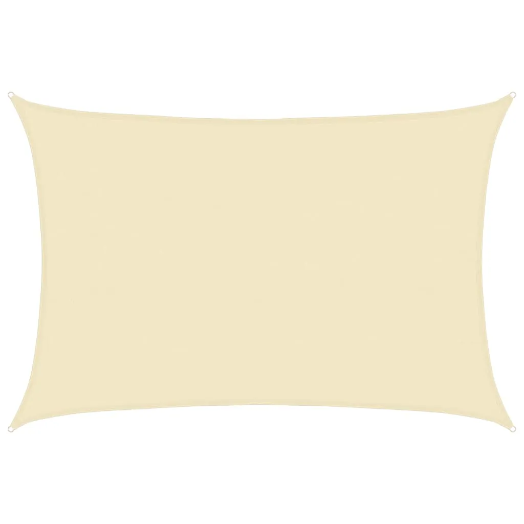 Pânză parasolar, crem, 5x7 m, HDPE, 160 g/m² - imagine 2