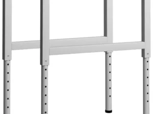 Cadre banc lucru reglabile, 2 buc., gri, 85x(69-95,5) cm, metal