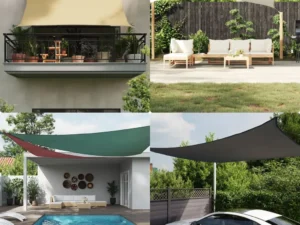 Parasolar verde închis 2x3,5 m țesătură oxford dreptunghiular