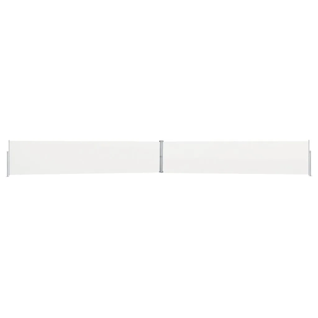 Copertină laterală retractabilă de terasă, crem, 170 x 1200 cm