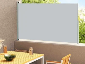 Copertină laterală retractabilă de terasă, gri, 220x300 cm