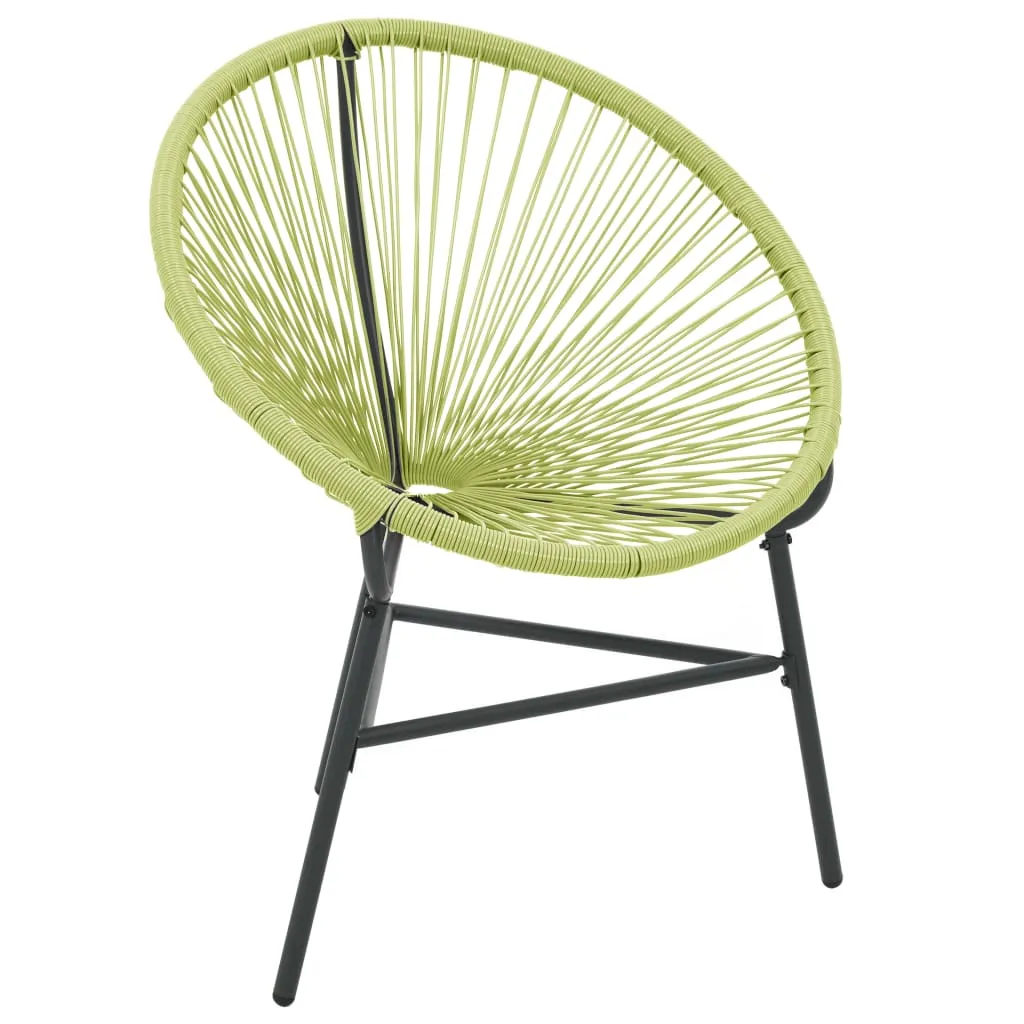 Scaun Acapulco de grădină, verde, poliratan - imagine 2