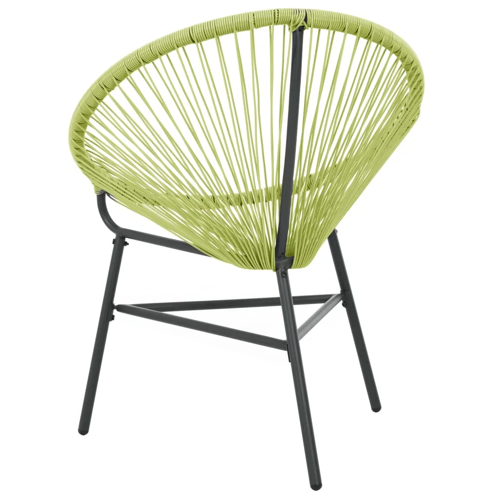Scaun Acapulco de grădină, verde, poliratan - imagine 4