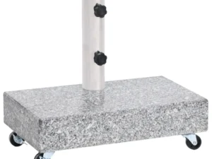 Bază pentru umbrelă, gri deschis, 45x25x8,3 cm, granit