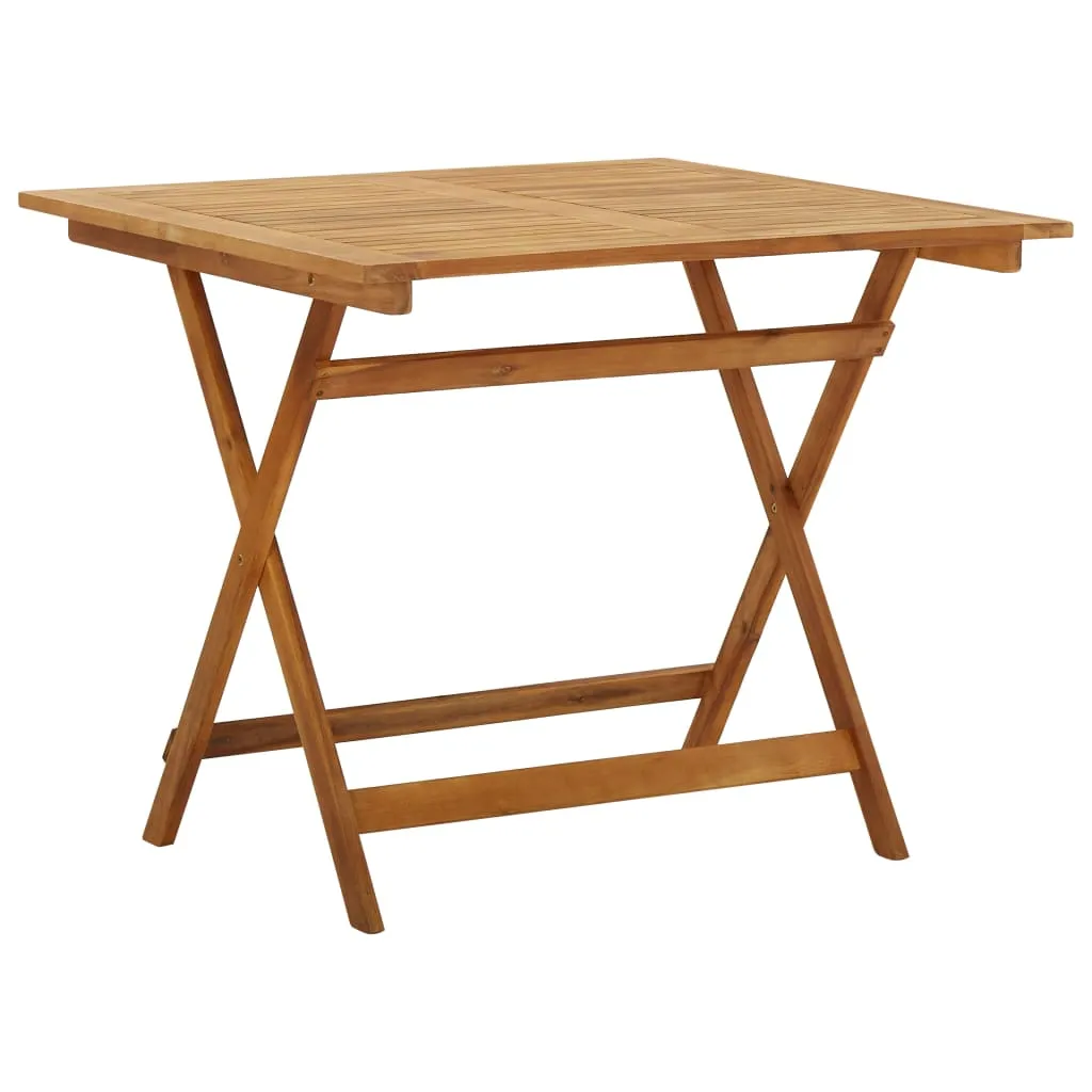 Set mobilier grădină, pliabil, 5 piese, lemn masiv acacia - imagine 3