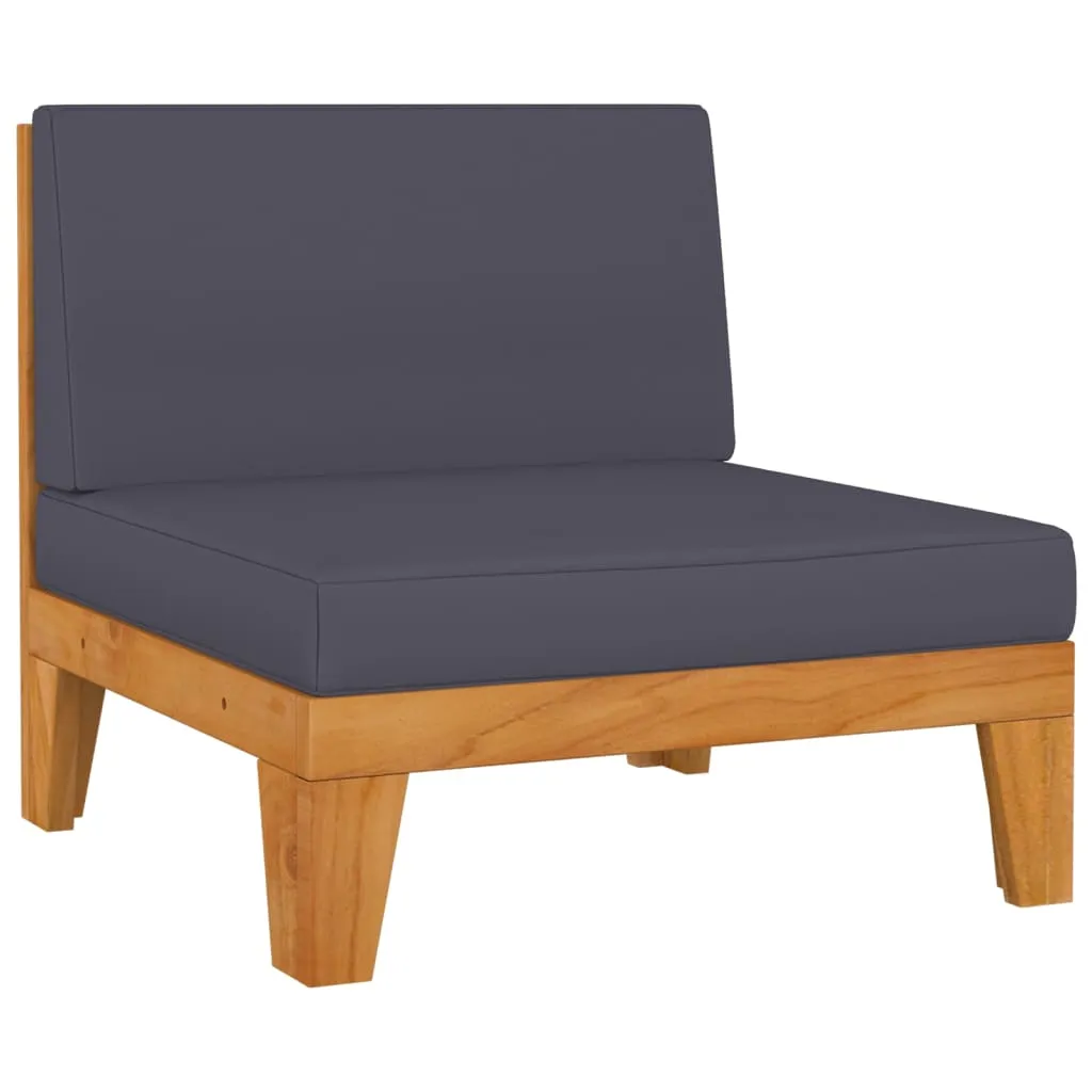 Set mobilier grădină cu perne, 3 piese, lemn masiv acacia - imagine 4