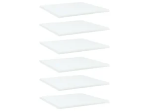 Plăci bibliotecă, 8 buc., alb, 40 x 40 x 1,5 cm, PAL