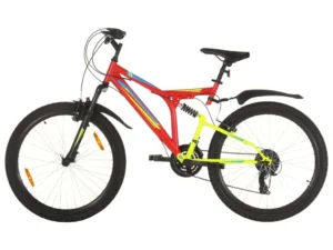 Bicicletă montană cu 21 viteze, roată 26 inci, roșu, 49 cm