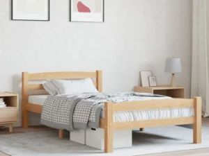 Cadru de pat, 90x200 cm, lemn masiv de pin