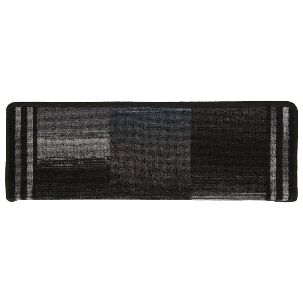 Covorașe de scări autoadezive, 10 buc., negru și gri, 65x21x4cm - imagine 4
