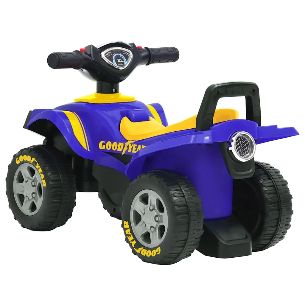 ATV ride-on pentru copii Good Year, albastru - imagine 4