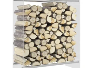 Rastel lemne de foc transparent 80x35x100 cm sticlă securizată