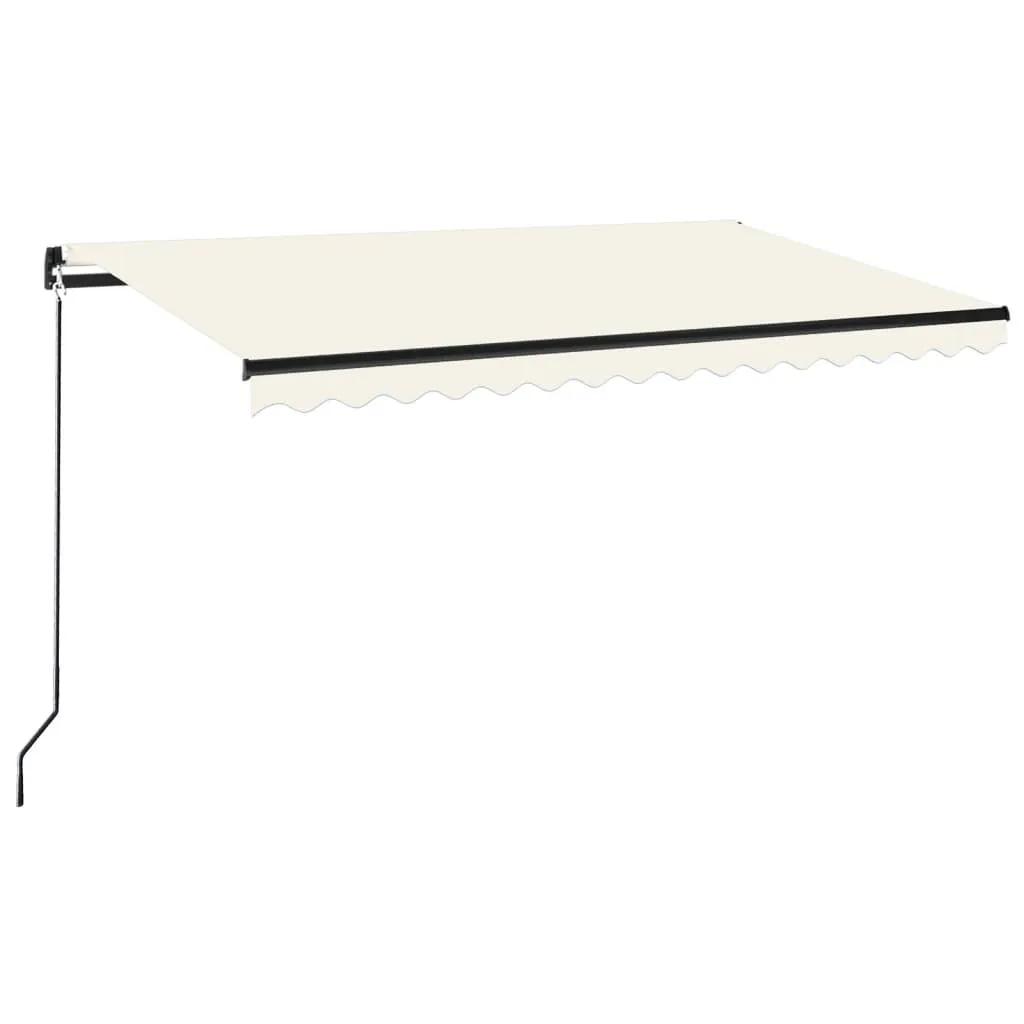 Copertină retractabilă manual, crem, 450x350 cm - imagine 2