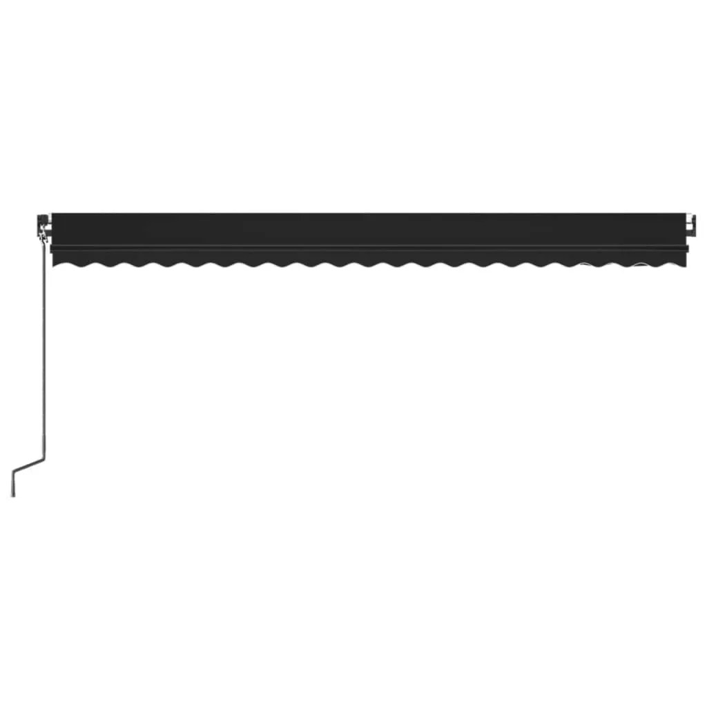 Copertină retractabilă manual cu LED, antracit, 500x350 cm - imagine 4