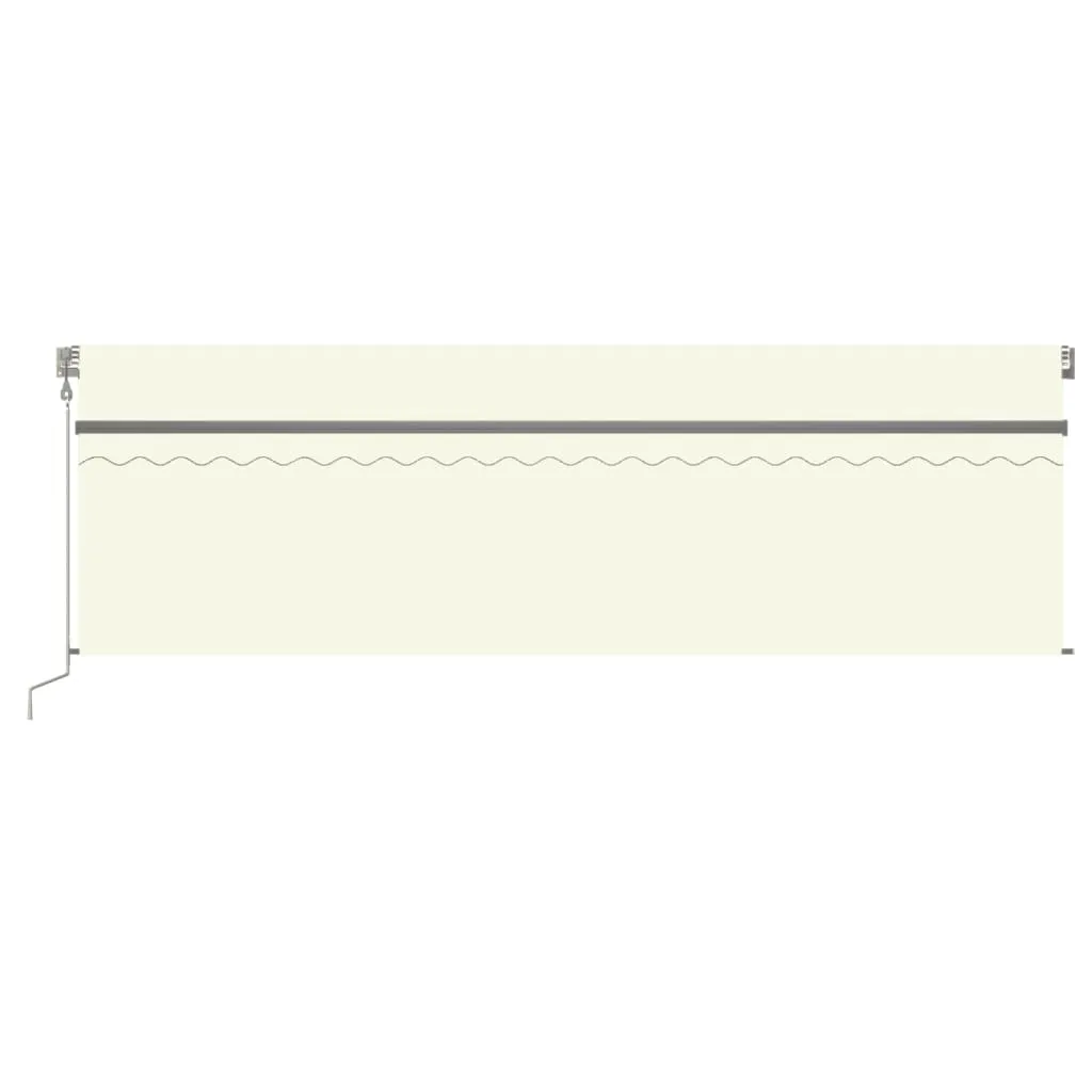 Copertină retractabilă automat cu stor, crem, 5x3 m - imagine 3