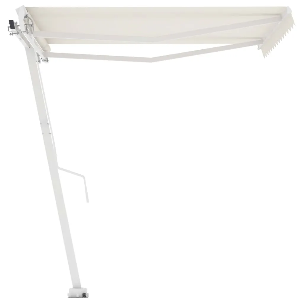 Copertină autonomă retractabilă manual, crem, 350x250 cm - imagine 2