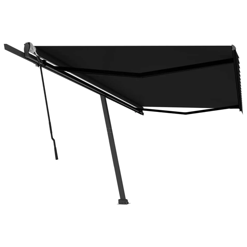 Copertină autonomă retractabilă manual, antracit, 500x350 cm - imagine 2