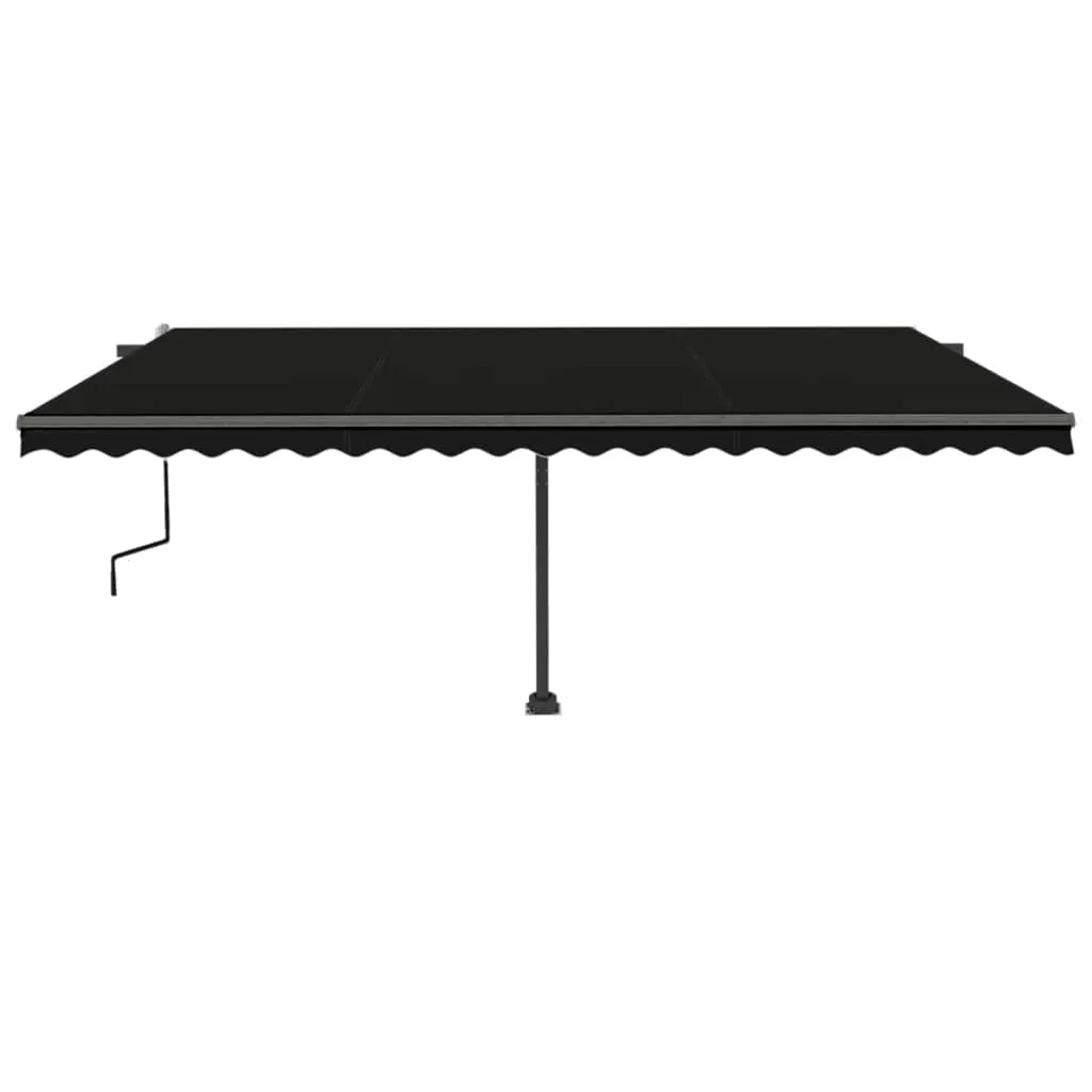 Copertină autonomă retractabilă manual, antracit, 500x350 cm - imagine 4