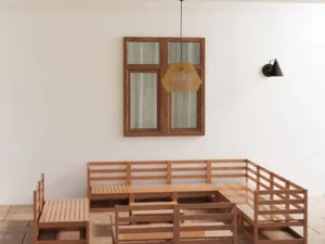 Set mobilier de grădină, 12 piese, maro miere, lemn masiv pin