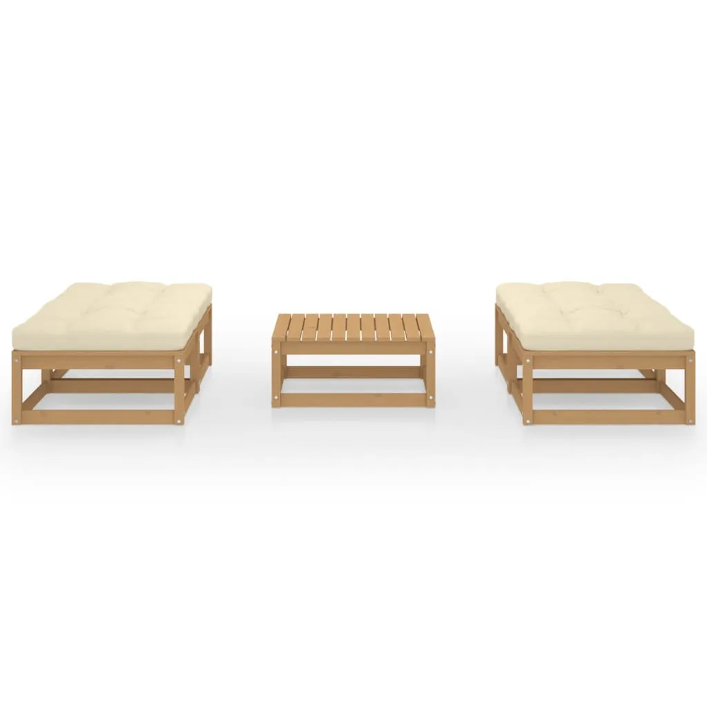 Set mobilier de grădină cu perne, 5 piese, lemn masiv de pin - imagine 2
