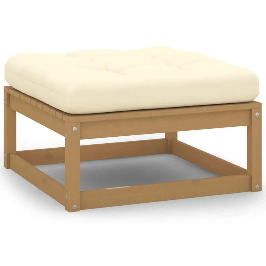 Set mobilier de grădină cu perne, 5 piese, lemn masiv de pin - imagine 3