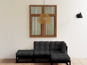 Set mobilier de grădină cu perne, 4 piese, lemn masiv de pin