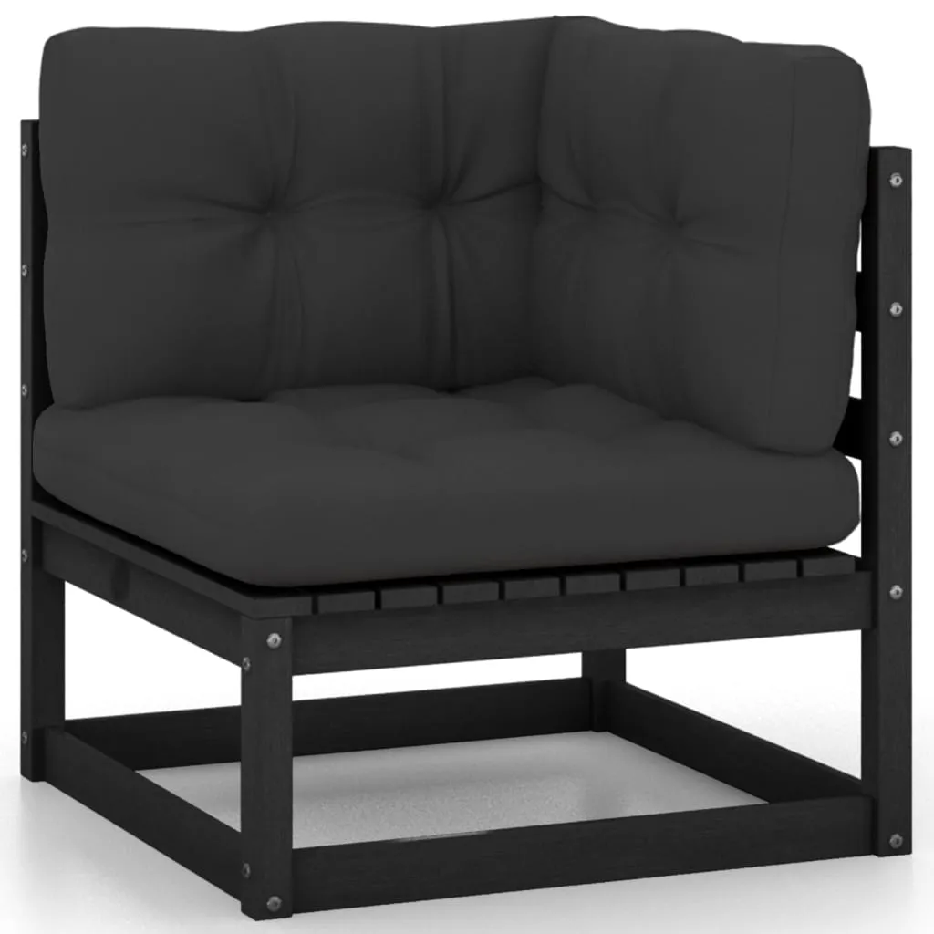 Set mobilier grădină cu perne, 5 piese, lemn masiv pin - imagine 4