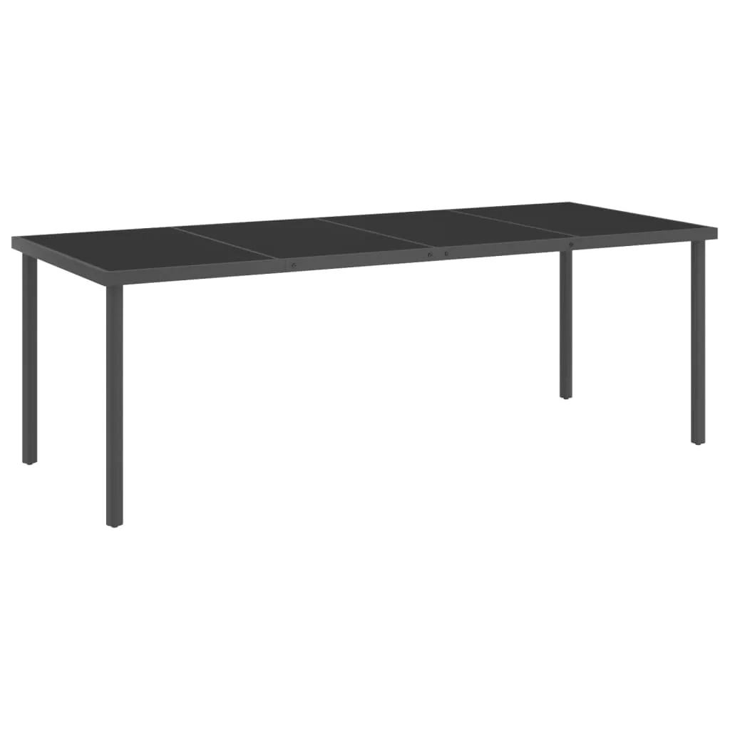 Set mobilier de exterior, 7 piese, oțel - imagine 3